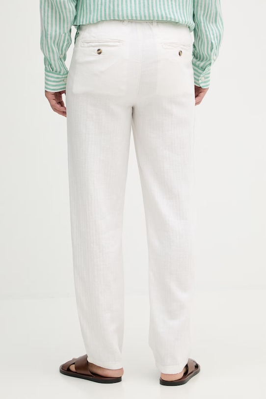 Odzież Lindbergh spodnie męskie z dodatkiem lnu 30.003020 beżowy