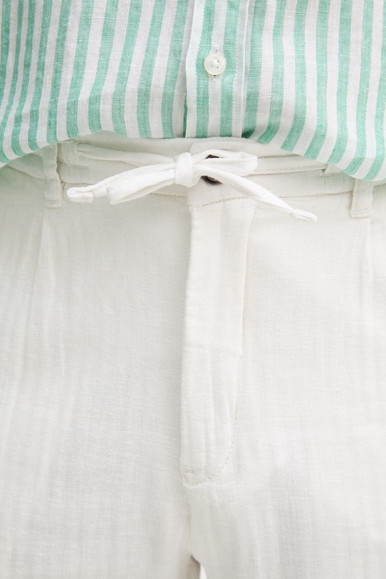 Lindbergh spodnie męskie z dodatkiem lnu beżowy 30.003020