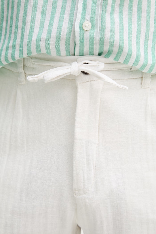 Lindbergh spodnie męskie z dodatkiem lnu beżowy 30.003020