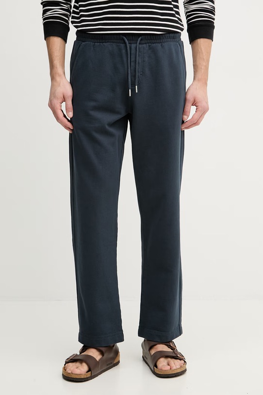 Marc O'Polo spodnie dresowe męskie bawełniane granatowy 5000012727