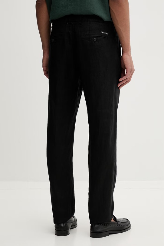 Odzież Marc O'Polo spodnie chinos męskie lniane 5000012834 czarny