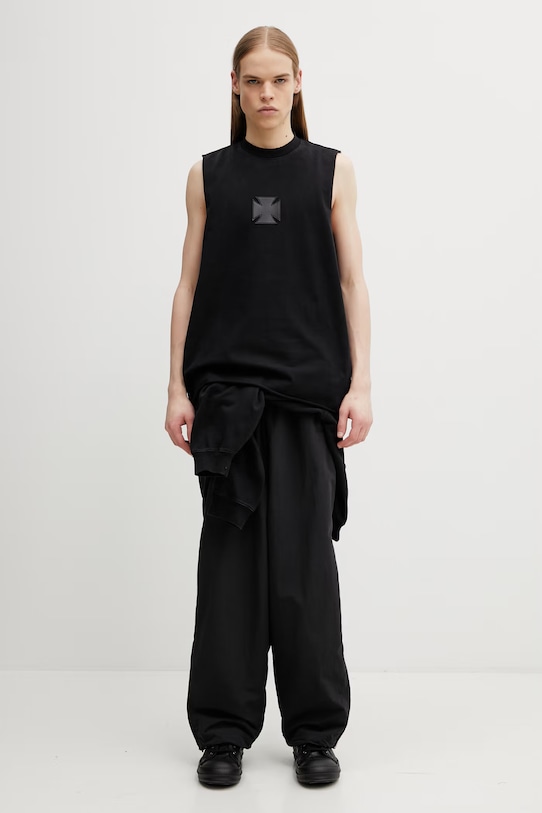 VETEMENTS spodnie dresowe Taped ME76GP116BB czarny