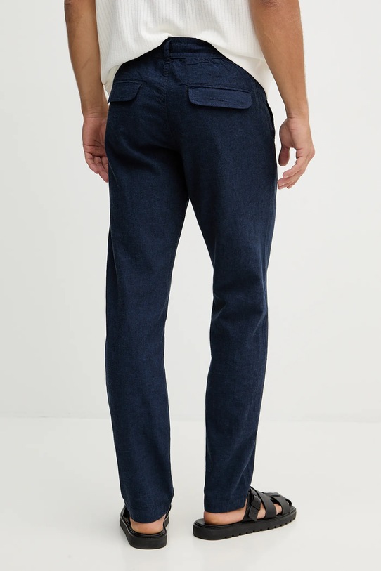 Odzież Lindbergh spodnie z dodatkiem lnu 30.008003 granatowy