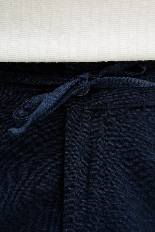 Lindbergh spodnie z dodatkiem lnu granatowy 30.008003