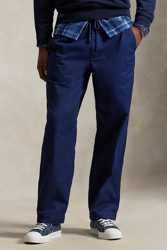 Polo Ralph Lauren spodnie bawełniane bawełna granatowy 710P03052