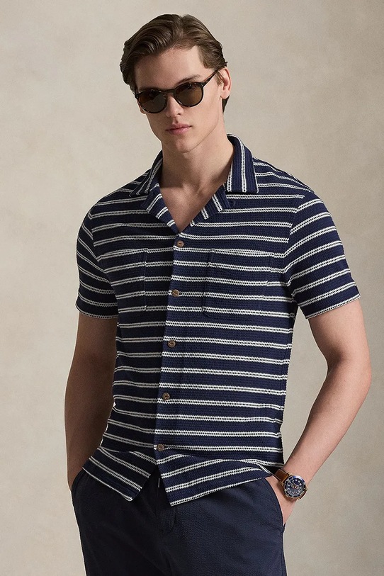 Polo Ralph Lauren spodnie z elastanem granatowy 710P03480