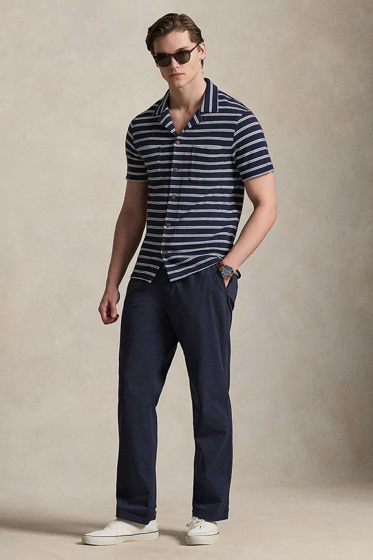 Odzież Polo Ralph Lauren spodnie 710P03480 granatowy