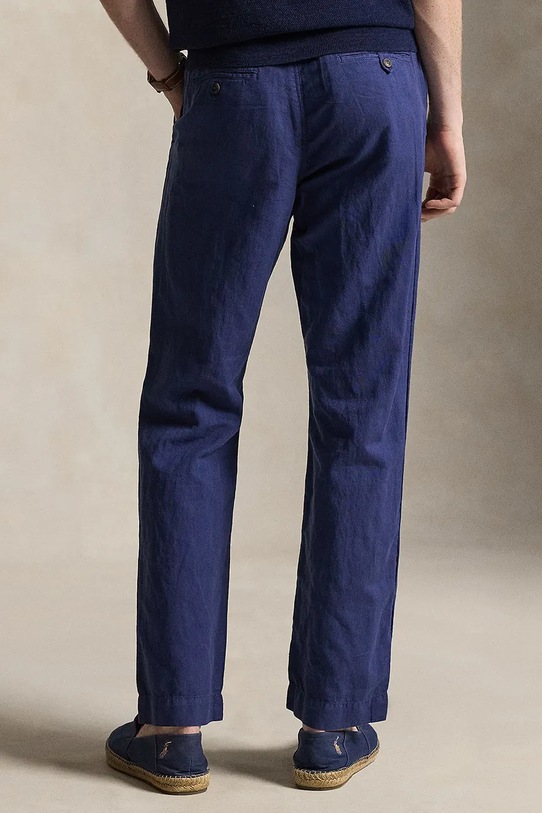 Polo Ralph Lauren spodnie męskie lniane 710A13235 granatowy SS26