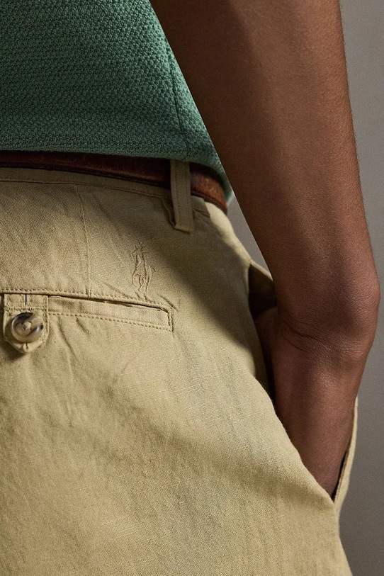 Polo Ralph Lauren брюки для мужчин из льна коричневый 710A13235