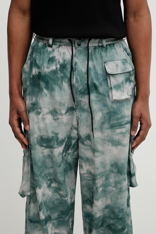 Nohavice Y-3 UT AOP PANTS zelená KC6794
