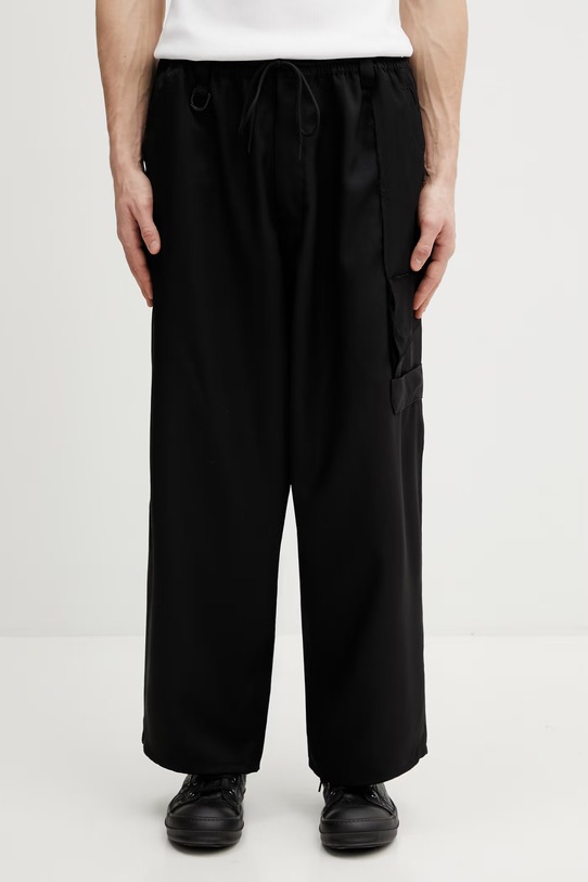 Y-3 spodnie SU STR PANTS tkanina czarny KE3884