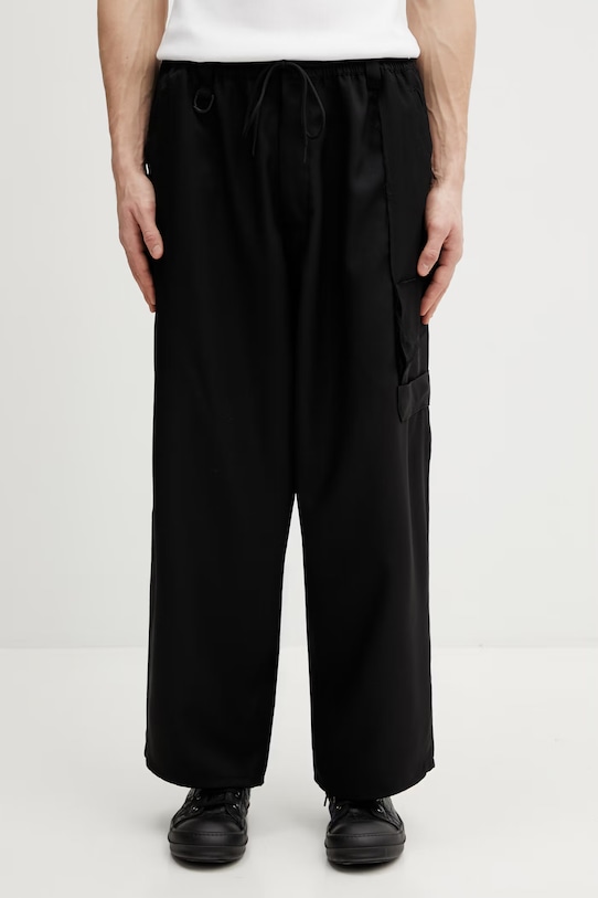 Y-3 spodnie SU STR PANTS tkanina czarny KE3884
