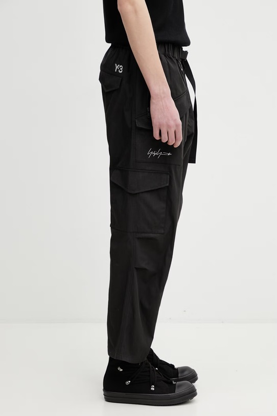 Y-3 x F1 CARGO PANTS spodnie cargo bawełniane męskie czarny KR2378