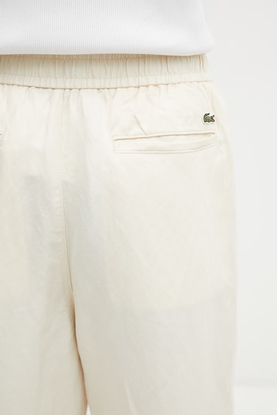 Lacoste pantaloni cu in bej HH1972