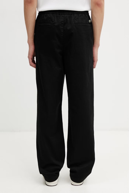 Odzież Lacoste spodnie bawełniane z elastanem męskie HH1982 czarny
