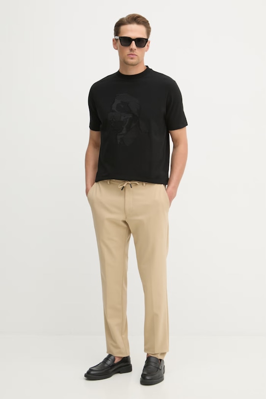 Штани Karl Lagerfeld 562006.255056 бежевий SS26