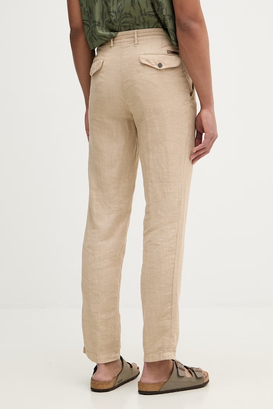 Ρούχα Karl Lagerfeld Παντελόνι ίσιο Ανδρικό λινό 562818.265358 μπεζ