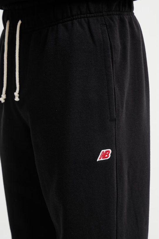 New Balance Made in USA spodnie dresowe bawełniane męskie czarny MP43547BK