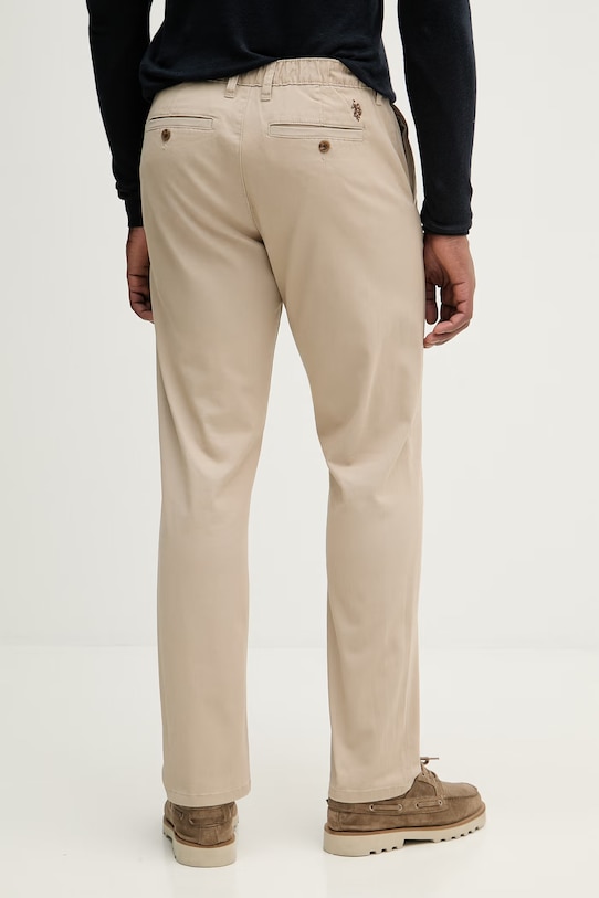 Odzież U.S. Polo Assn. spodnie COMFORT WAIST CLASSIC CHINO MUP4463 beżowy
