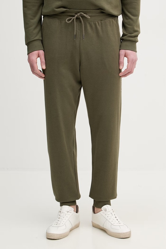 Tommy Hilfiger pantaloni da tuta da uomo con cotone verde UM0UM03664
