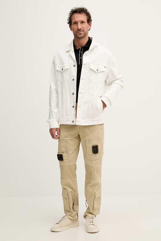 Aeronautica Militare spodnie męskie PA1387UCT01493 beżowy SS26