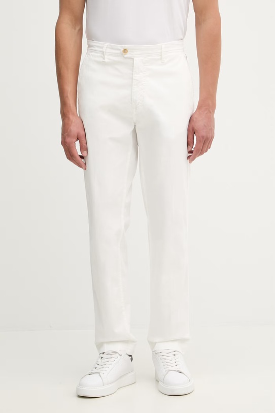 Aeronautica Militare pantaloni regular da uomo in cotone con elastan beige PA1711UCT04292