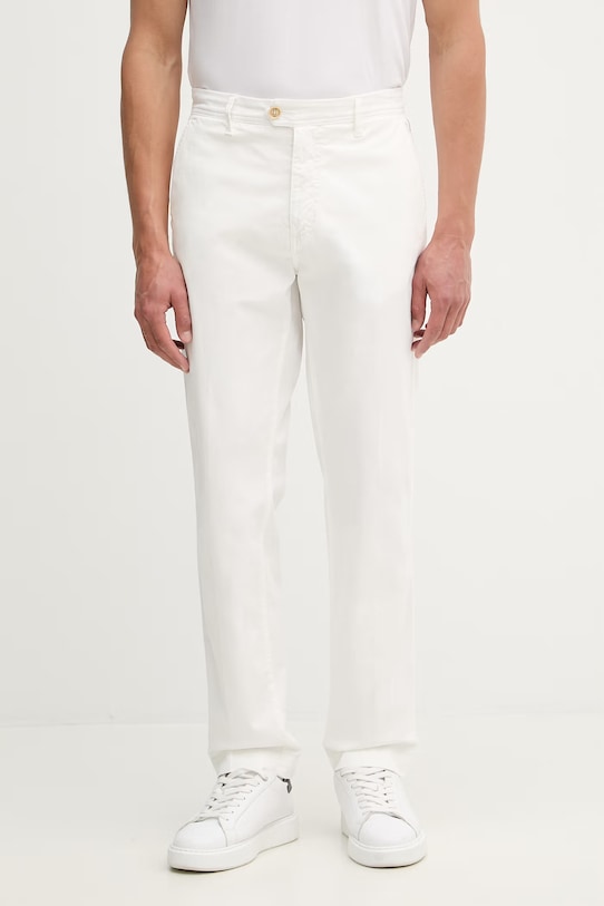 Aeronautica Militare pantaloni regular pentru bărbați, din bumbac cu elastan bej PA1711UCT04292