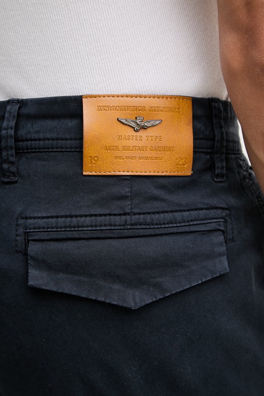 Aeronautica Militare pantaloni regular da uomo in cotone con elastan blu navy PA1711UCT04292