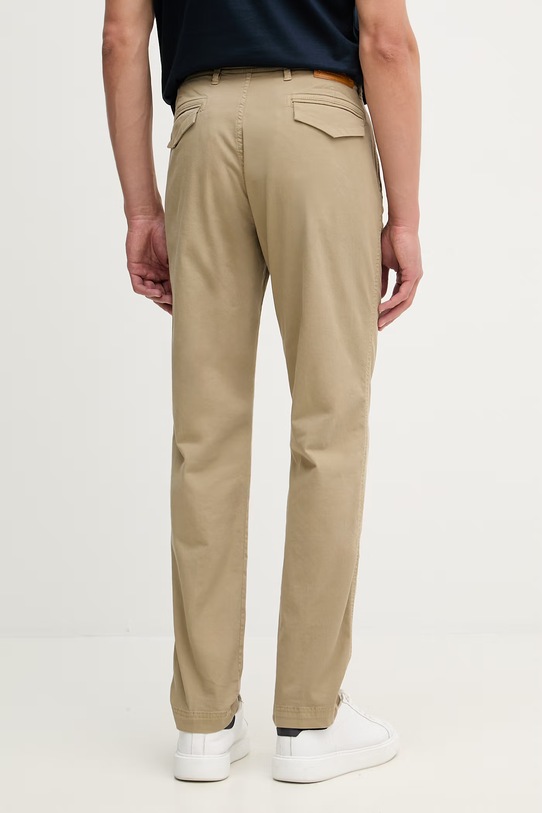 Odzież Aeronautica Militare spodnie regularne męskie bawełniane z elastanem PA1711UCT04292 beżowy