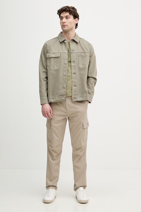 Aeronautica Militare spodnie męskie PA1716UCT04301 beżowy SS26