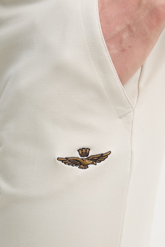Aeronautica Militare spodnie dresowe beżowy PF1008UF00674