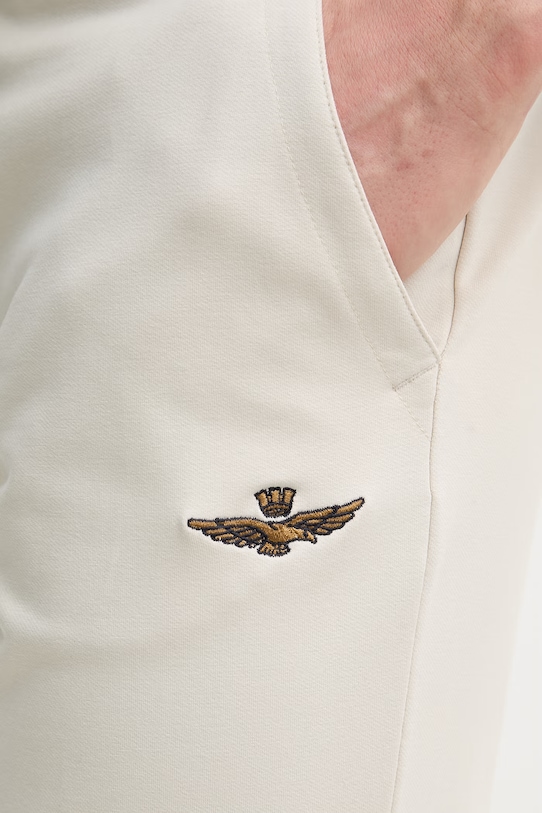 Aeronautica Militare spodnie dresowe beżowy PF1008UF00674