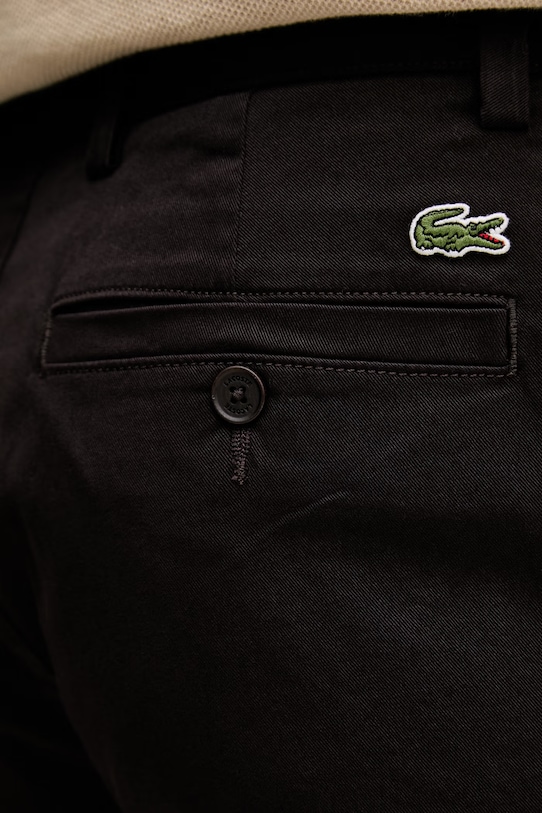 Lacoste spodnie regular męskie bawełniane z elastanem brązowy HH1965