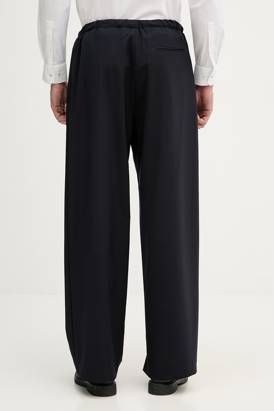 Oblečenie BOSS nohavice pánske vlnené BOSS X DAVID BECKHAM 50563827 tmavomodrá