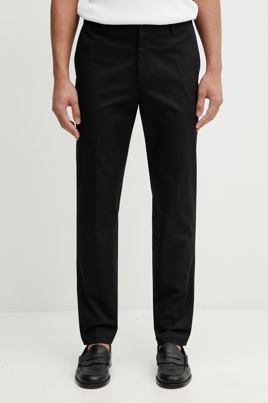 Paul Smith MENS TROUSER spodnie garniturowe bawełniane z elastanem męskie czarny M1R.055Z.V01934