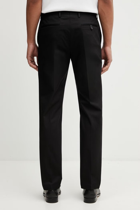 Odzież Paul Smith MENS TROUSER spodnie garniturowe bawełniane z elastanem męskie M1R.055Z.V01934 czarny