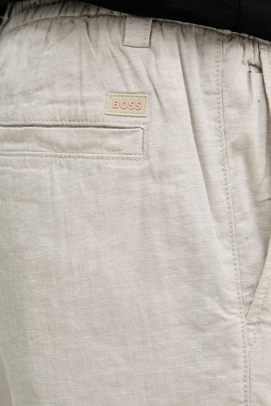 BOSS Orange шорти чоловічі з льону сірий 50559178