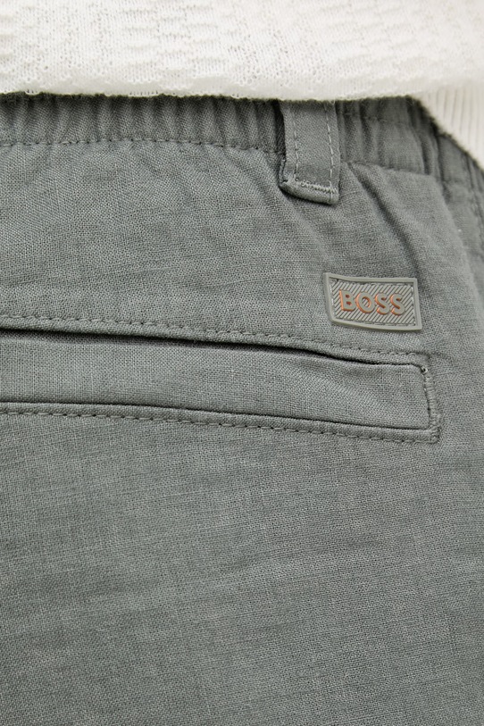 BOSS Orange брюки мужские со льном серый 50559595