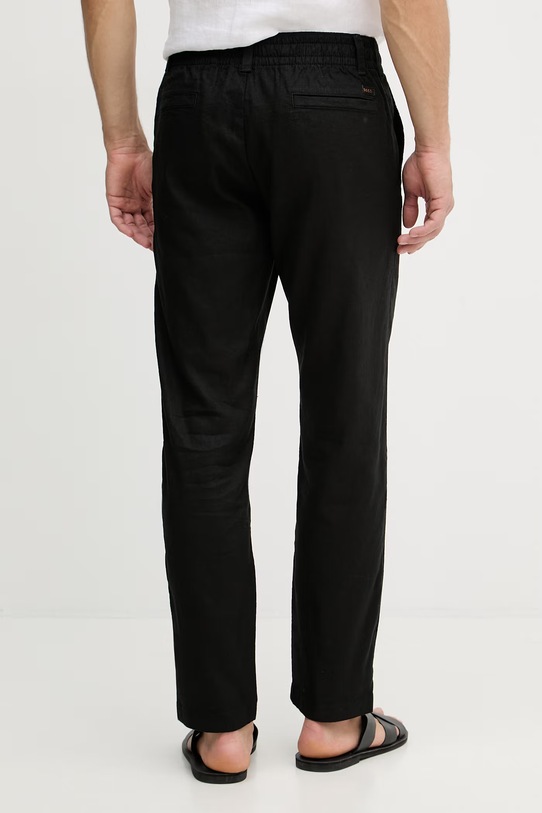 Дрехи BOSS Orange панталон мъжки с лен 50559595 черен