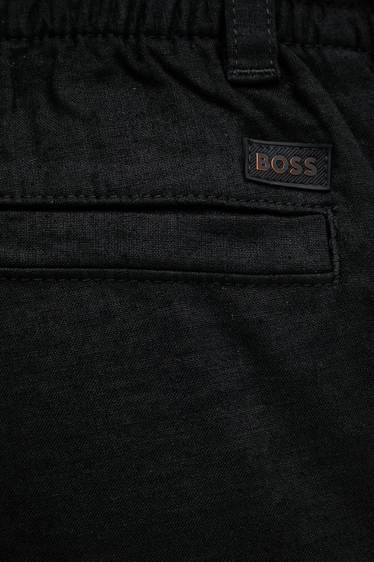 BOSS Orange брюки мужские со льном чёрный 50559595