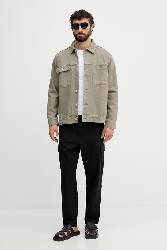 BOSS Orange pantaloni cargo pentru bărbați 50562768 negru SS26