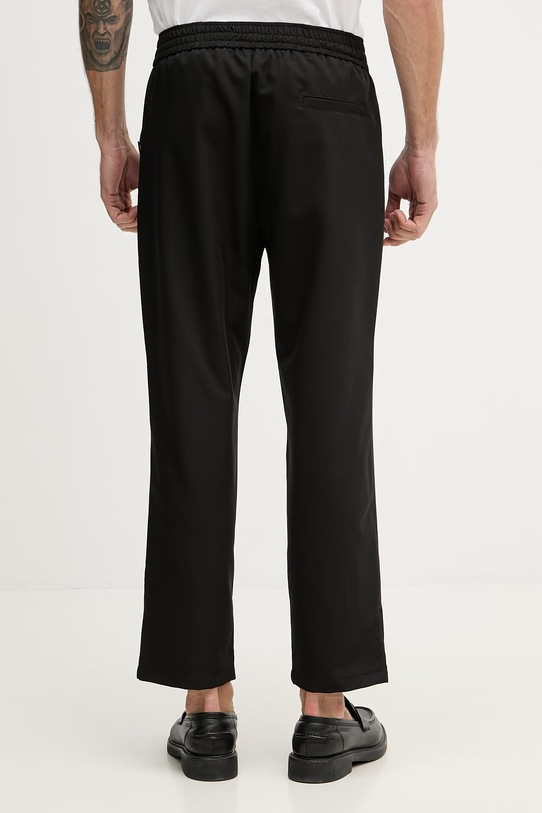 Ρούχα Just Cavalli παντελόνι ανδρικό με βισκόζη 80OAA127.N0705 μαύρο