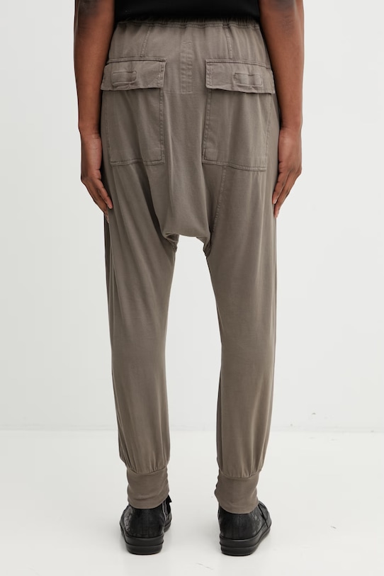 Ρούχα Βαμβακερό παντελόνι Rick Owens DRKSHDW Prisoner Drawstring DU01F4395.RN καφέ