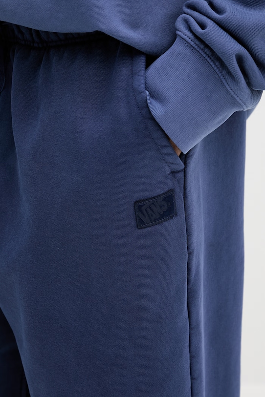 Vans spodnie dresowe męskie bawełniane Premium LX Fleece niebieski VN000T7FFOB1