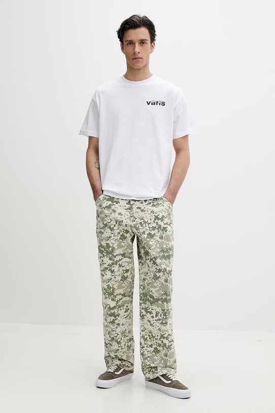 Vans spodnie męskie bawełniane Premium LX Chore Canvas VN000T7JDA11 zielony SS26