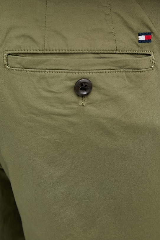 Tommy Hilfiger παντελόνι ανδρικό με βαμβάκι πράσινο MW0MW42340