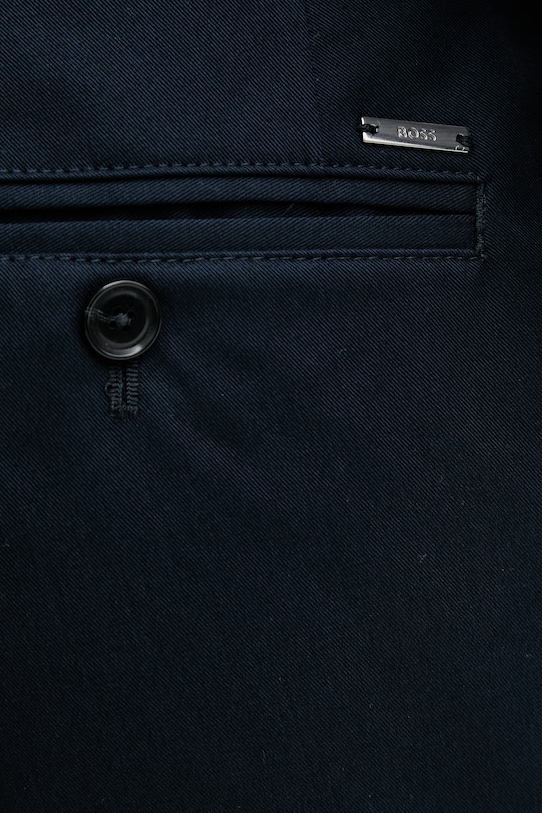 BOSS панталон мъжки от памук с еластан Genius тъмносин 50561572