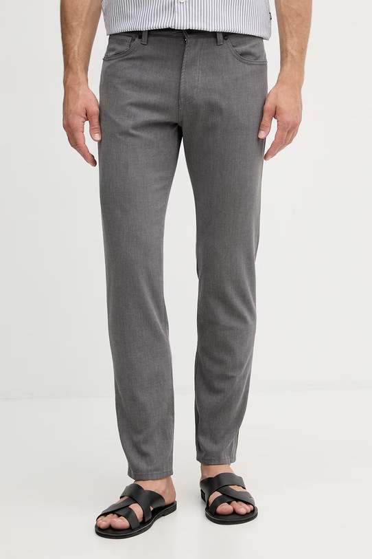 BOSS брюки для мужчин с хлопком Re.Maine5 серый 50553815