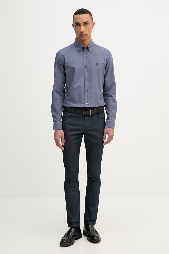 BOSS pantaloni bărbați cu bumbac Delaware5 50560031 bleumarin SS26