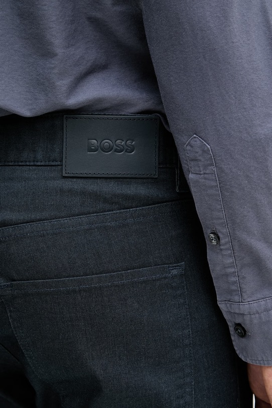 BOSS pantaloni bărbați cu bumbac Delaware5 bleumarin 50560031